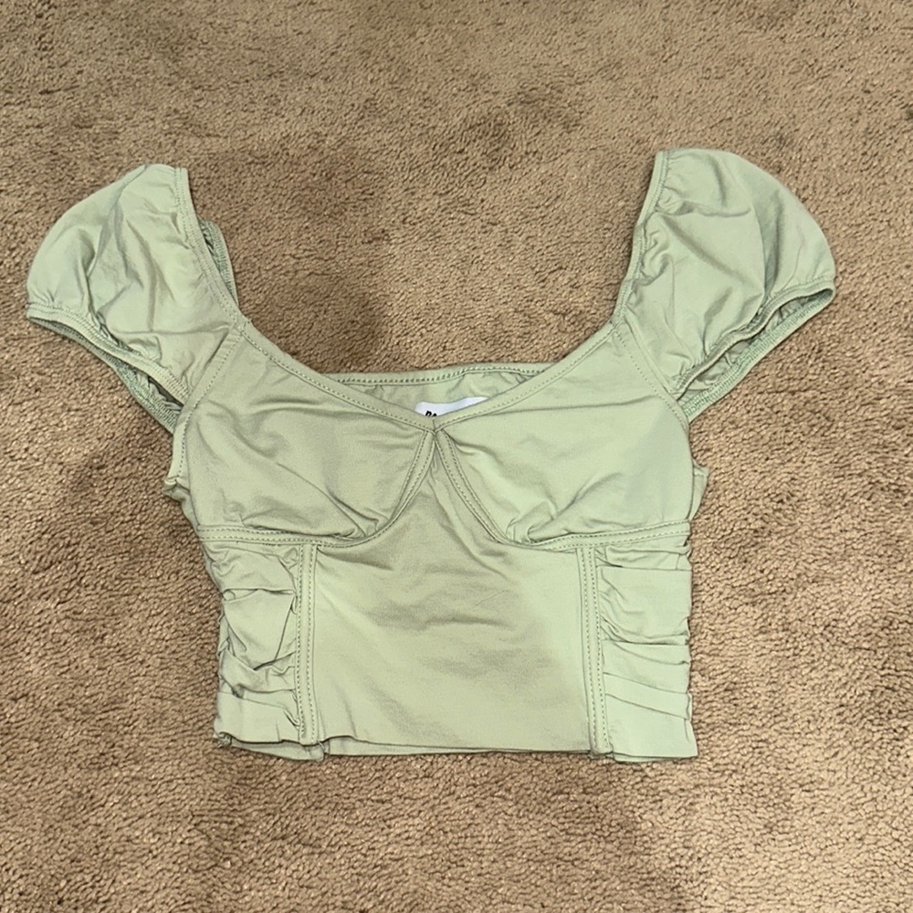Light green princess Polly crop top